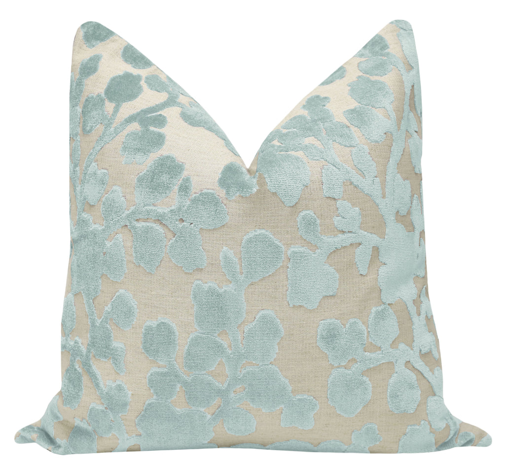 BLOSSOM CUT VELVET // SPA BLUE