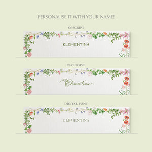 Wild Blooms Stationery Cards, Personalized Set of 50