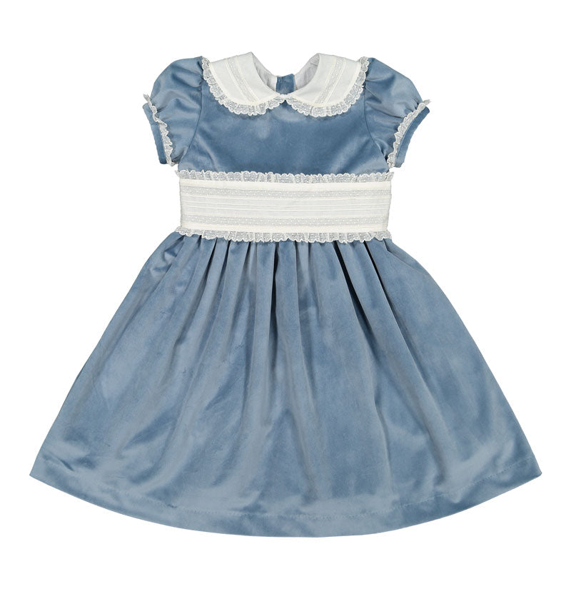 Dusty Blue Velvet Dress