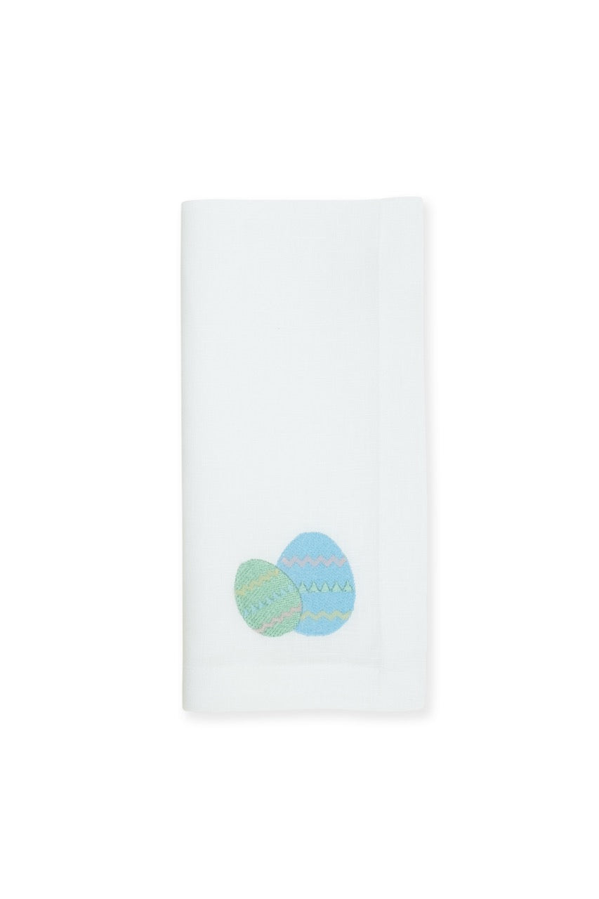 Easter Egg White Linen Napkin, Set of 4