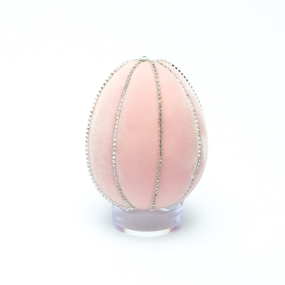 Blush Crystal Trimmed Egg