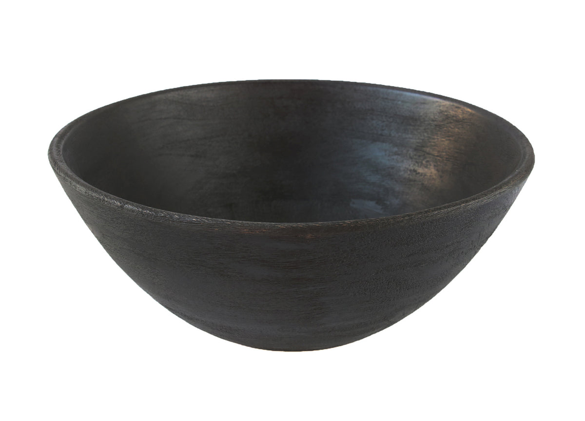 Black Mango Wood Serving Bowl