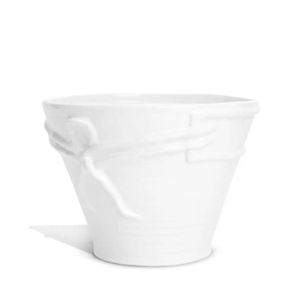 Ceramic Bowl with Knot Design in White