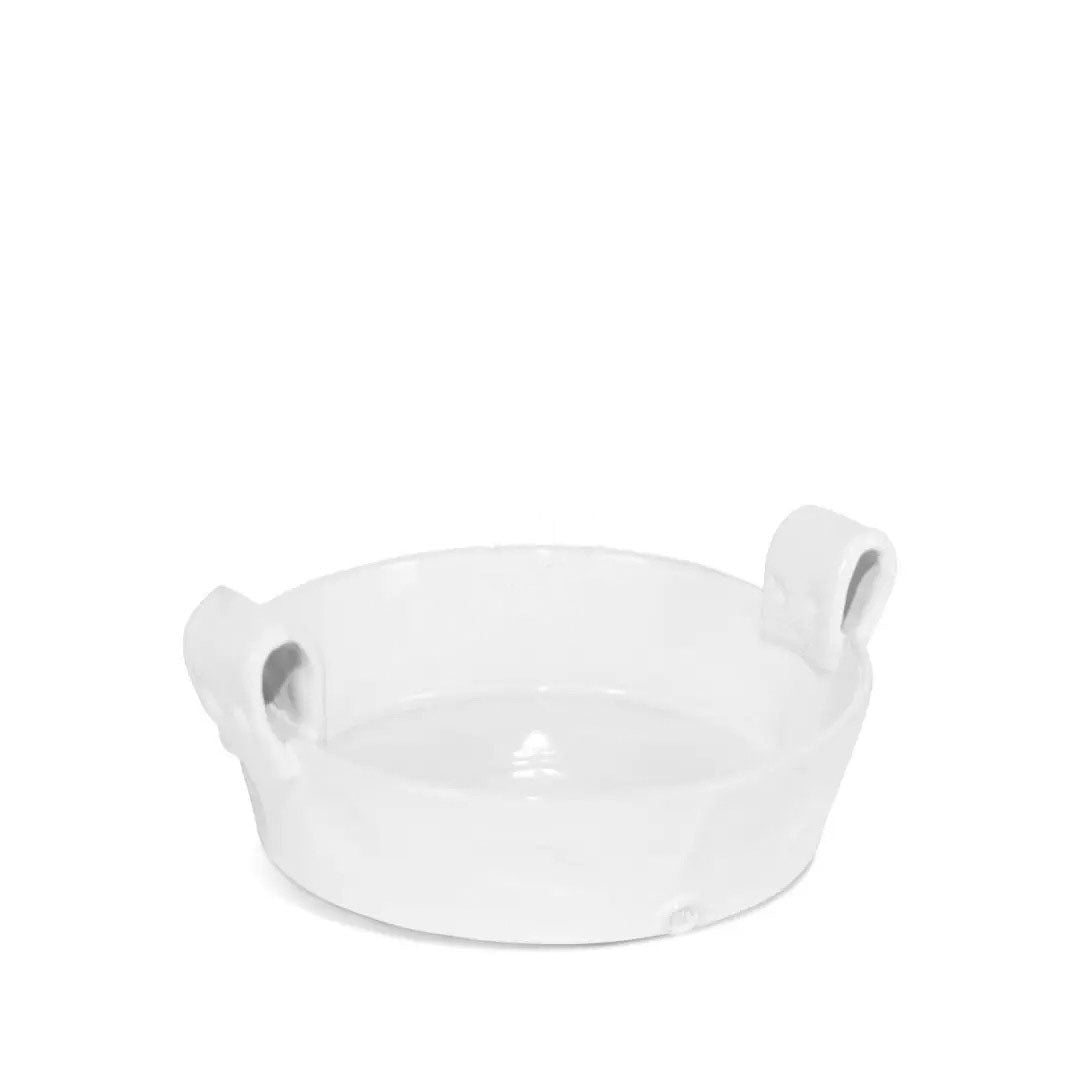 Ceramic Basket Bowl in White