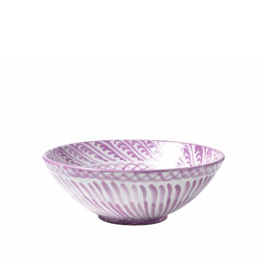 Casa Lila Large Bowl with Hand-painted Designs