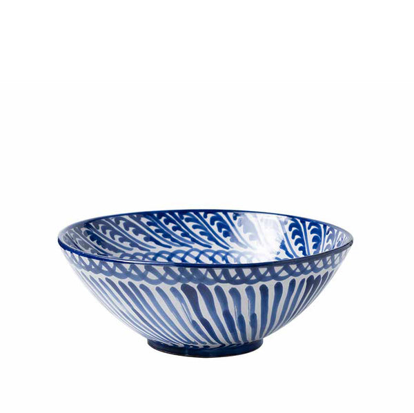 Casa Azul Large Bowl with Hand-painted Designs | Over The Moon