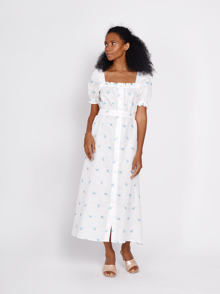 Brigitte Linen Maxi Dress in Linum | Over The Moon Brigitte Linen Maxi Dress in Linum | Over The Moon