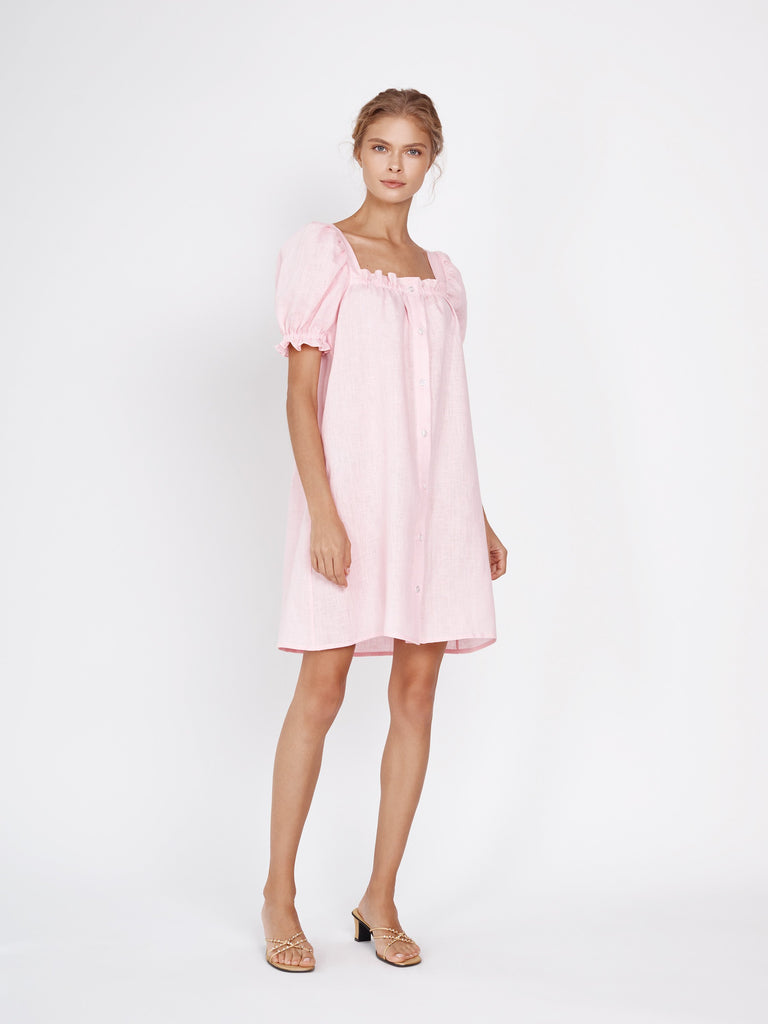 Brigitte Mini Dress in Pink