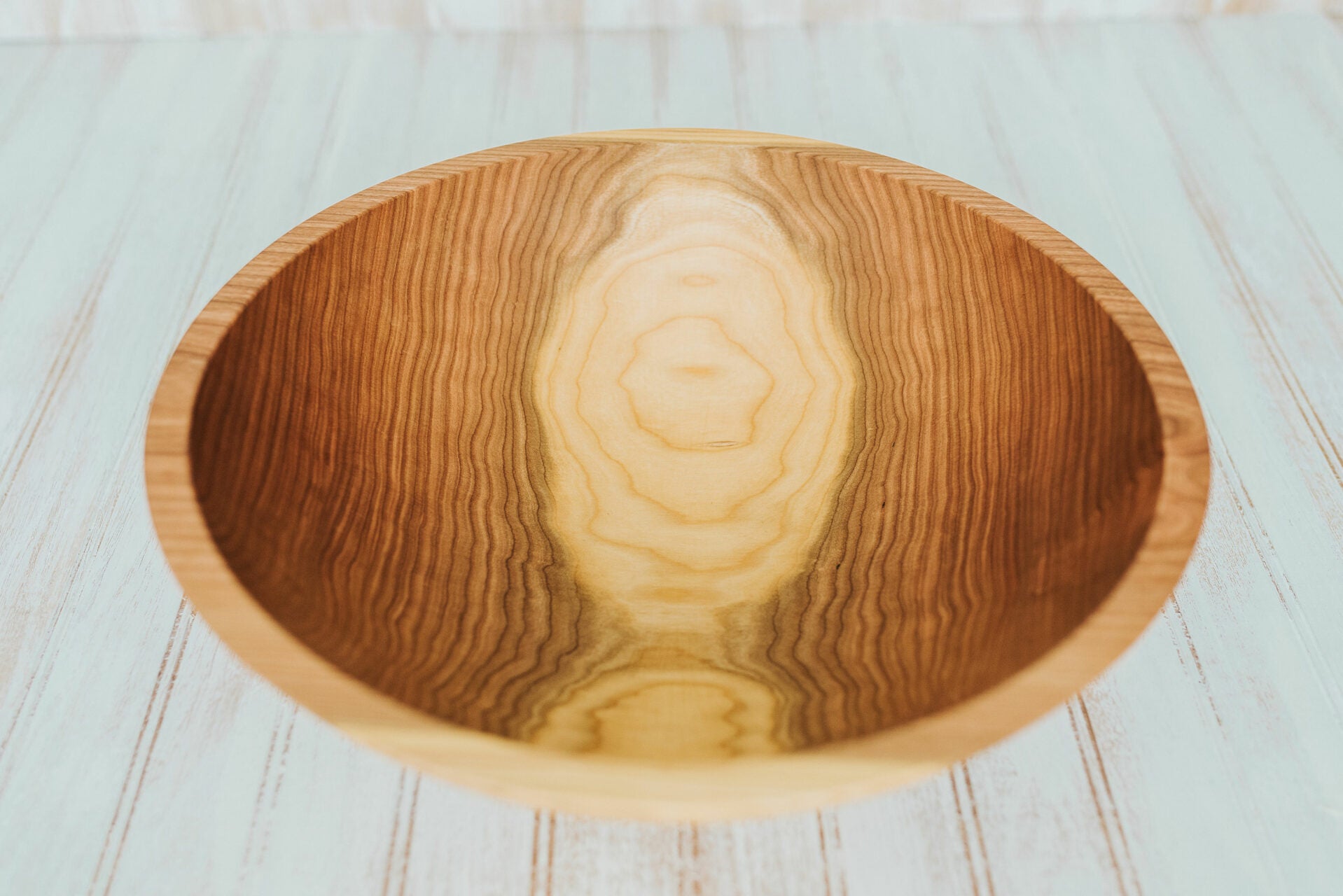 15 inch Large Cherry Wood Bowls with Bee’s Oil Finish
