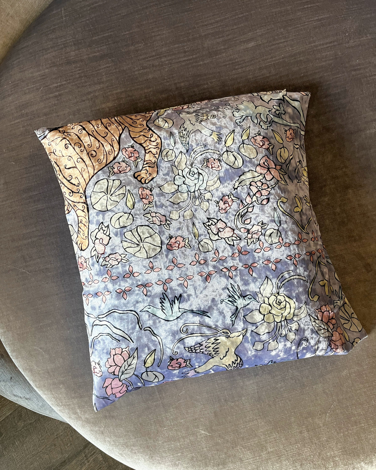 Cabinet Printed Velvet Pillow