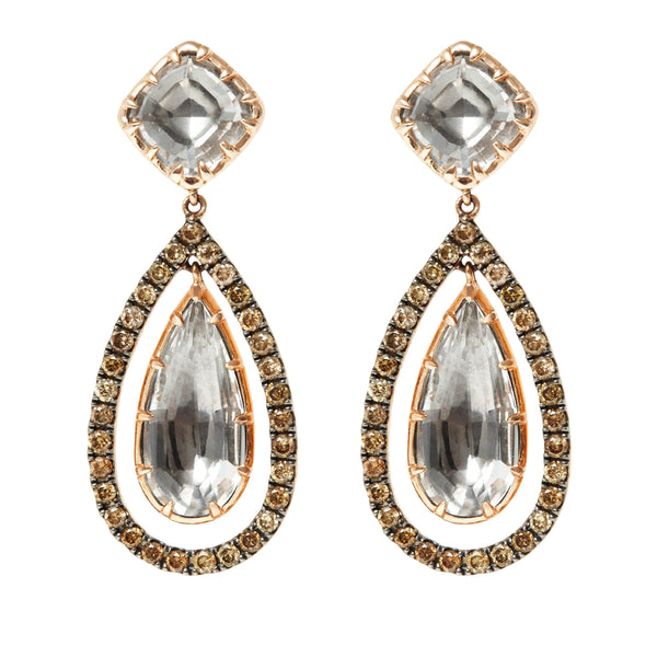 Caprice Cushion Pear Floating Earring | Over The Moon