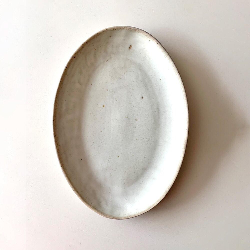 Cascais Oval Plate, White Sand