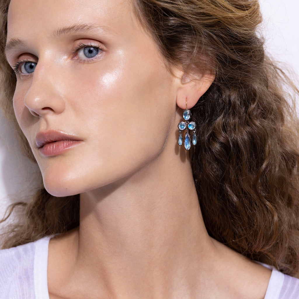 Catherine Girandole Earrings in Sky