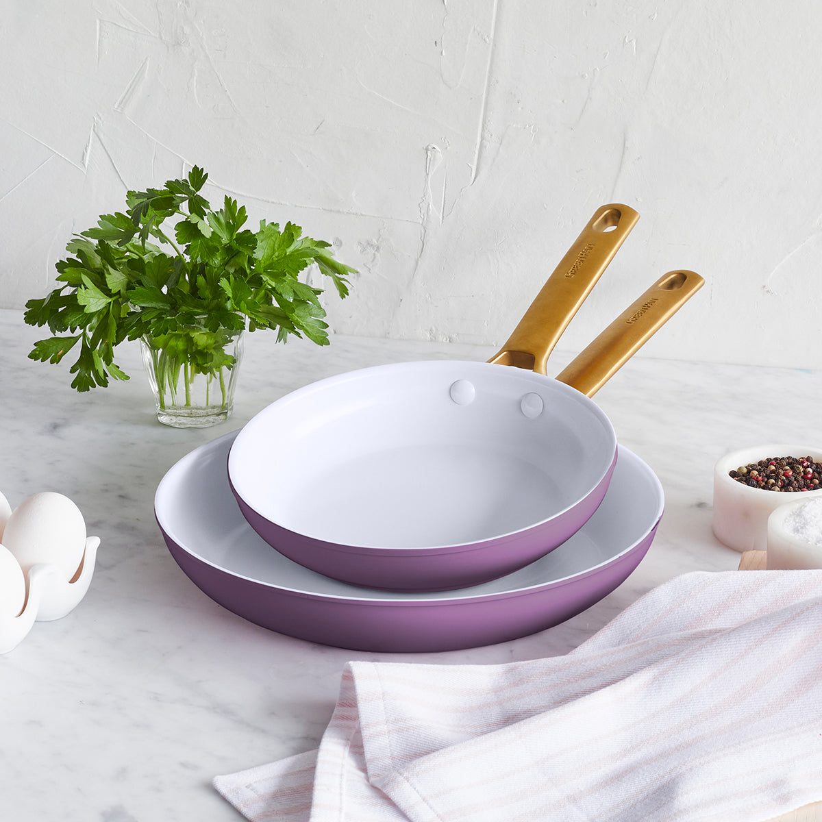 Reserve Collection 2-Piece 11" Fry Pan Set in Eggplant