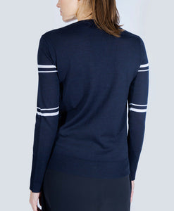 The Racquet Sweater in Navy
