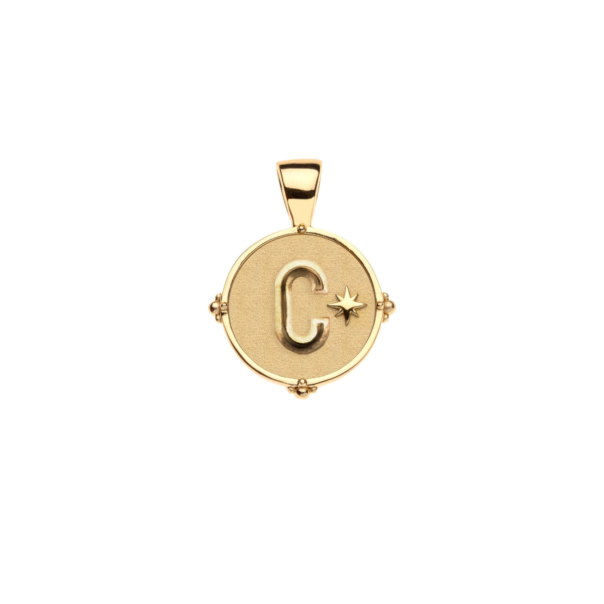 JW Letter Coin Pendant Necklace