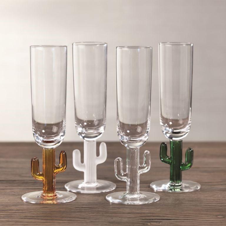 Cabo Cactus Flute - Set of 4