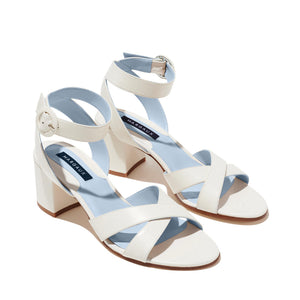 The City Sandal in Ivory Nappa