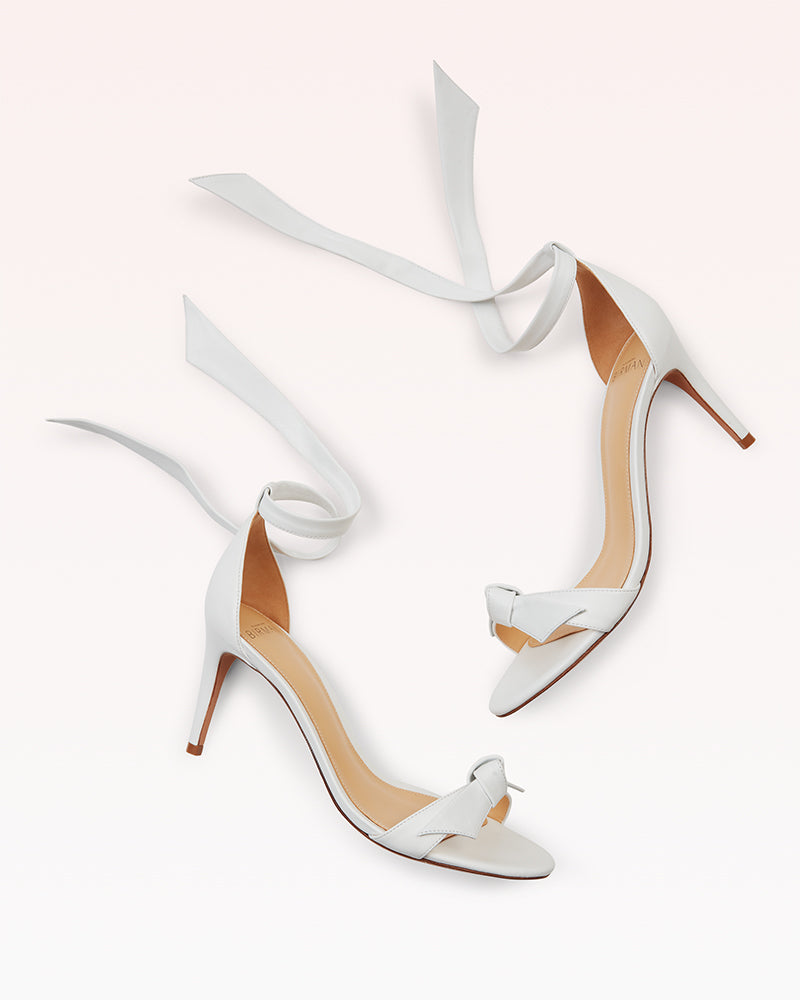 Clarita 75 in White Leather