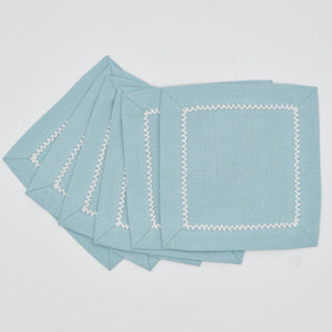 Inverted Picot Edge Cocktail Napkin, Set of 6