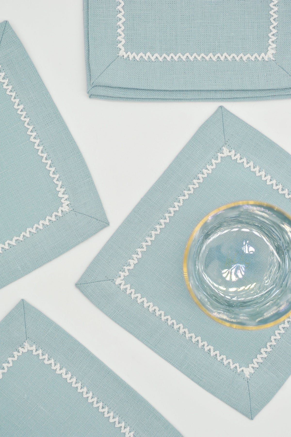 Inverted Picot Edge Cocktail Napkin, Set of 6