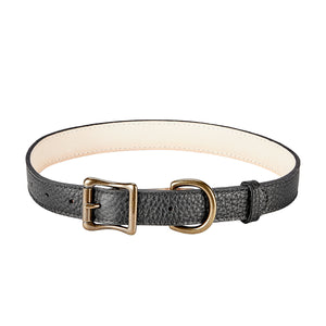 Pebble Grain Leather Dog Collar