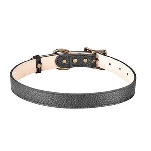 Pebble Grain Leather Dog Collar