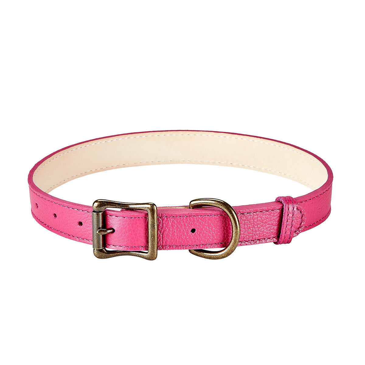 Pebble Grain Leather Dog Collar