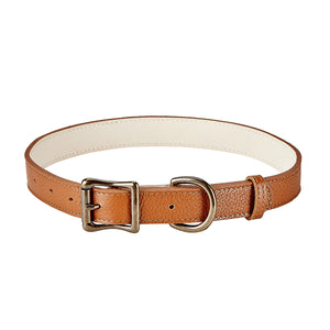 Pebble Grain Leather Dog Collar