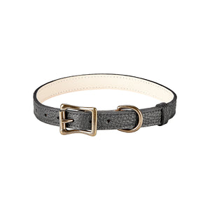 Pebble Grain Leather Dog Collar