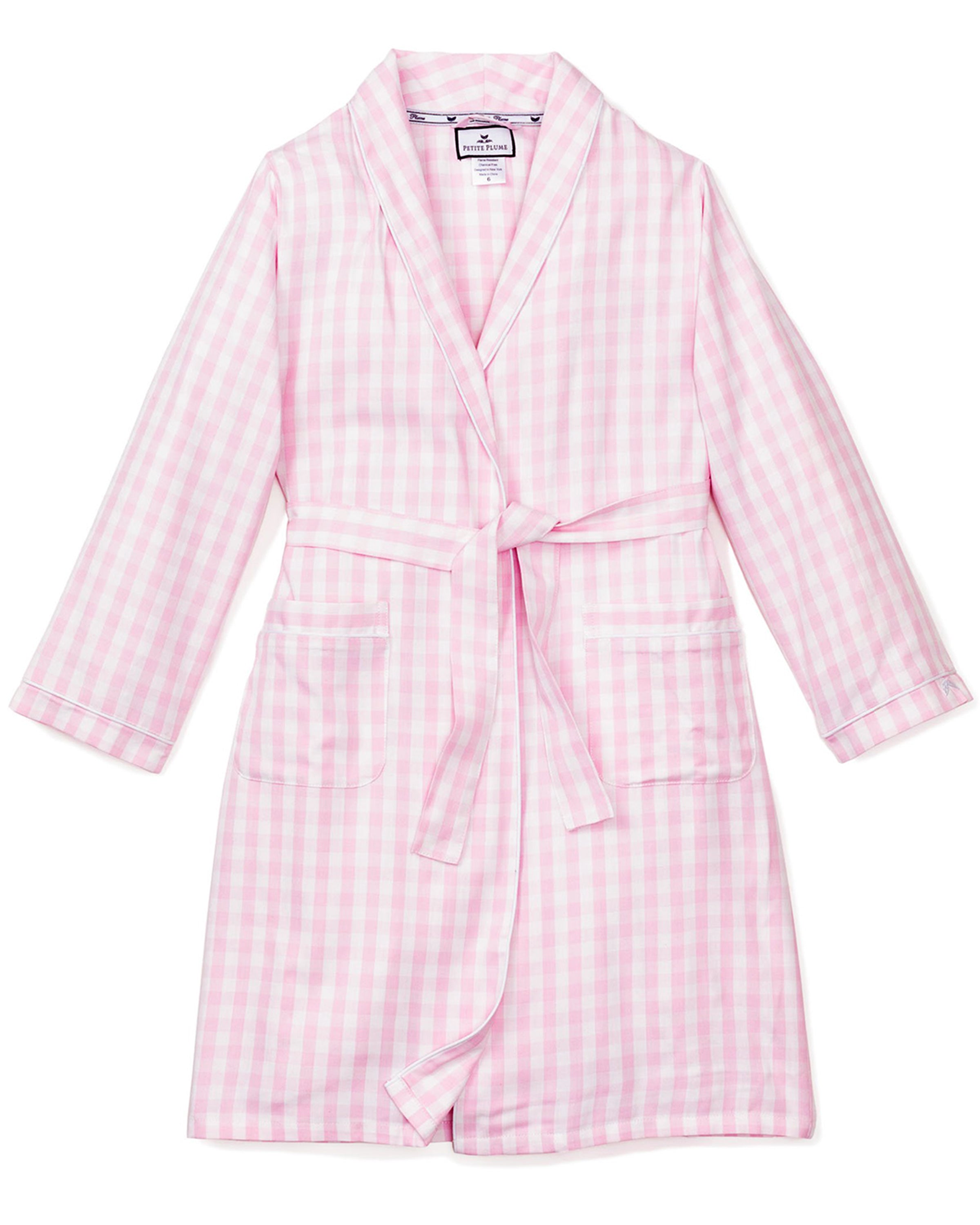 Pink Gingham Robe