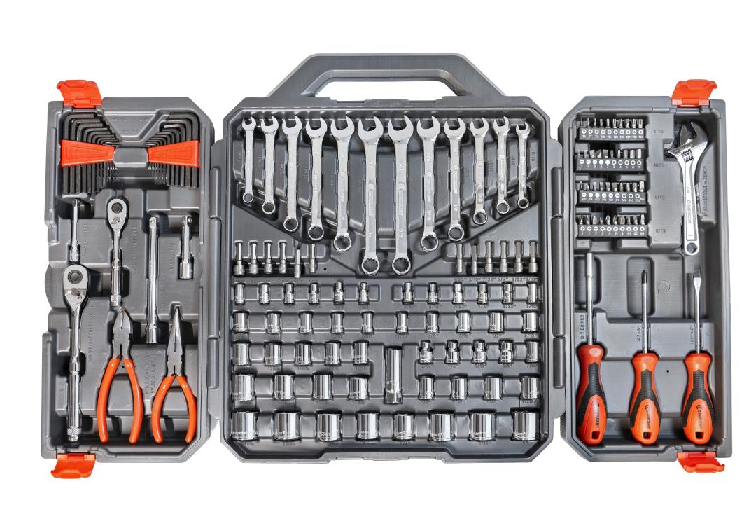 150 Pc. 1/4" and 3/8" Drive 6 Point SAE/Metric Professional Tool Set