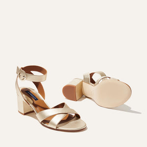 The City Sandal in Champagne