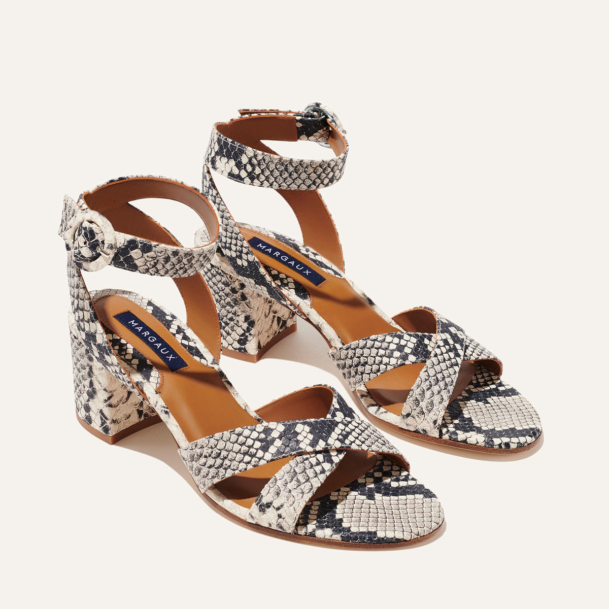 The City Sandal in Python Embossed