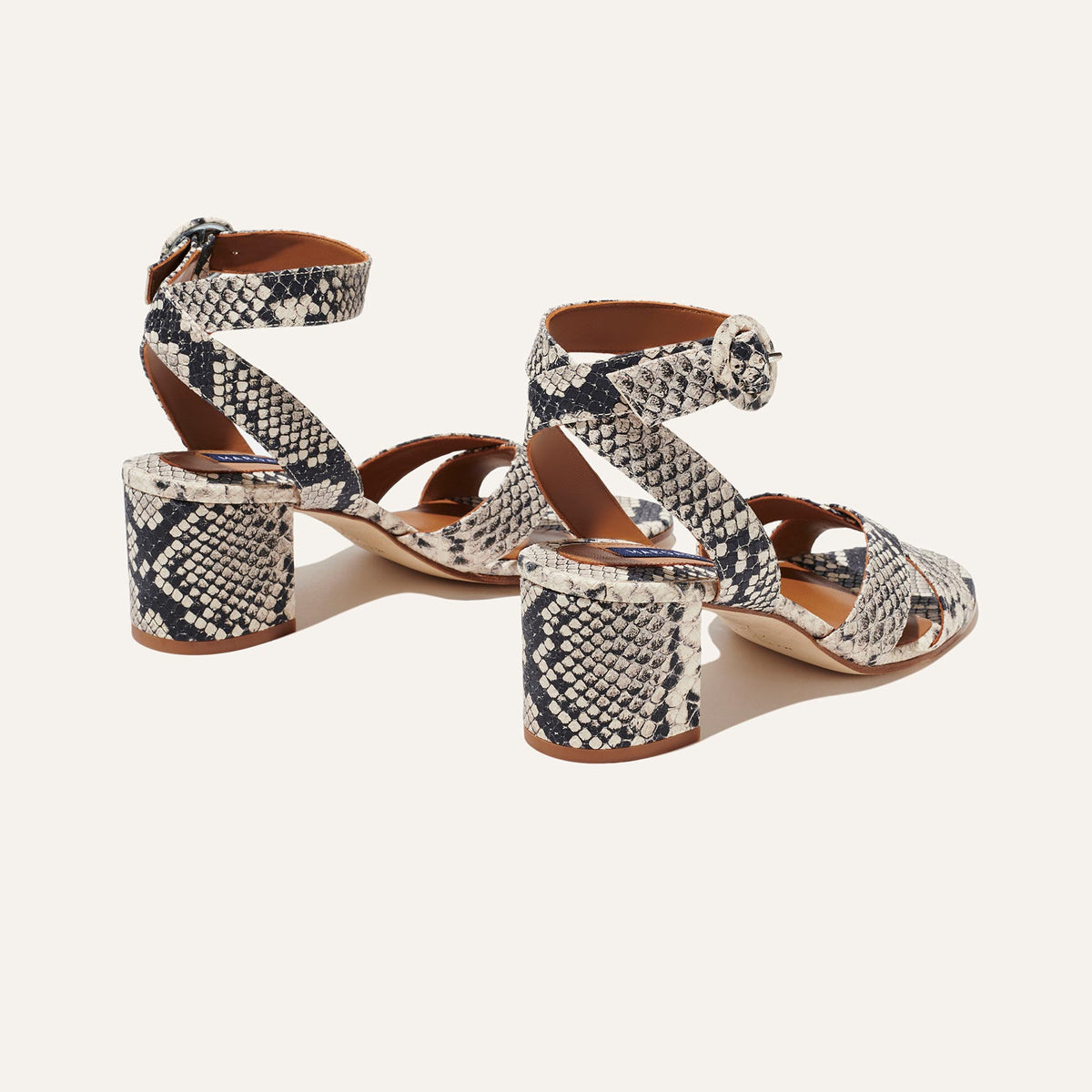 The City Sandal in Python Embossed