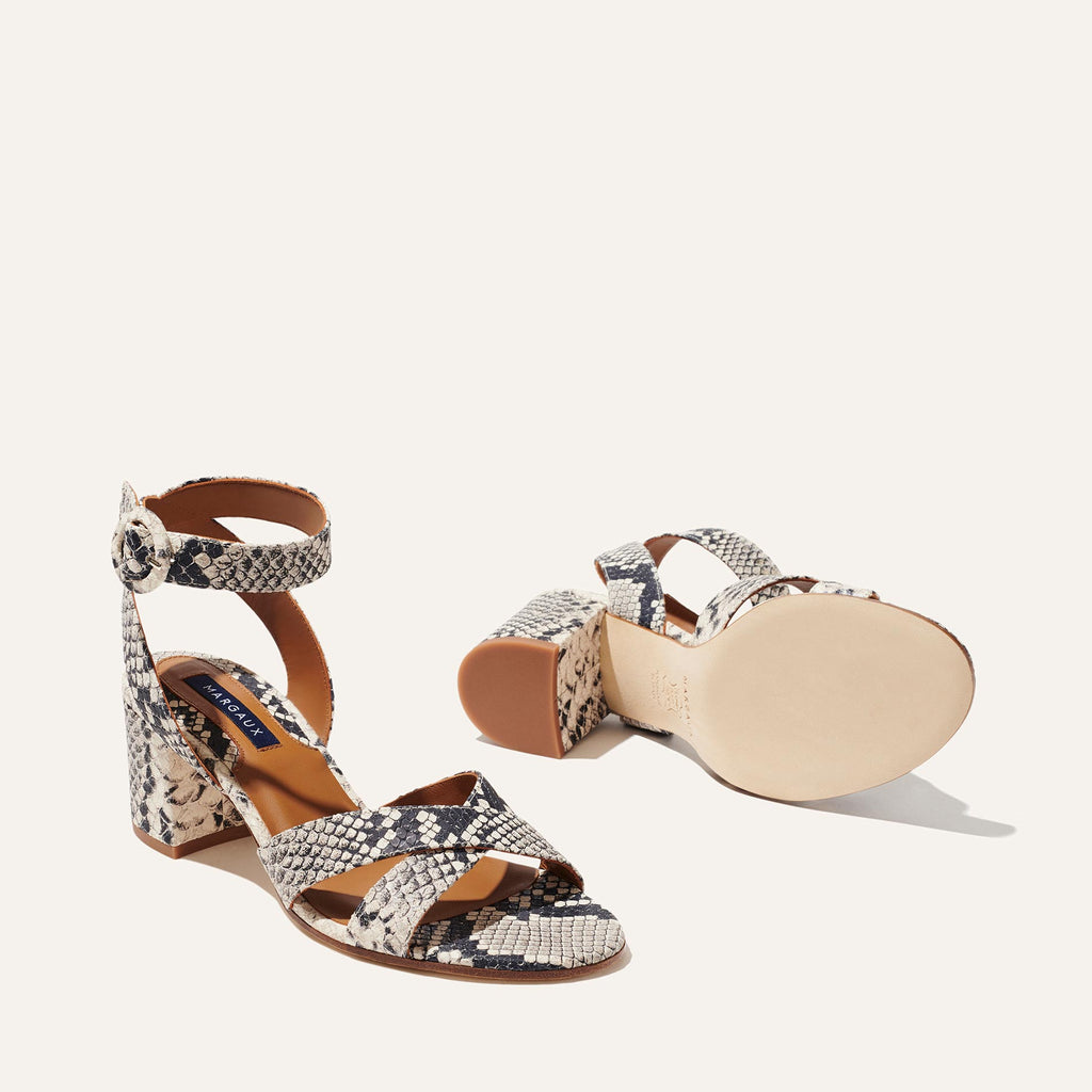 The City Sandal in Python Embossed