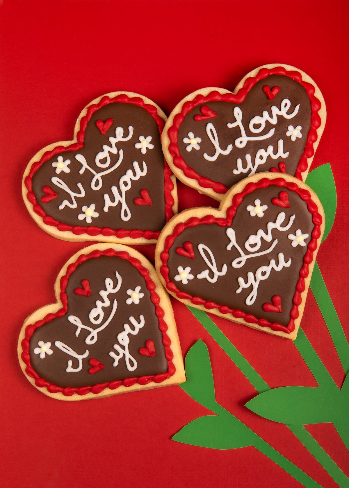 Dutch Heart Sugar Cookies, Set of 12