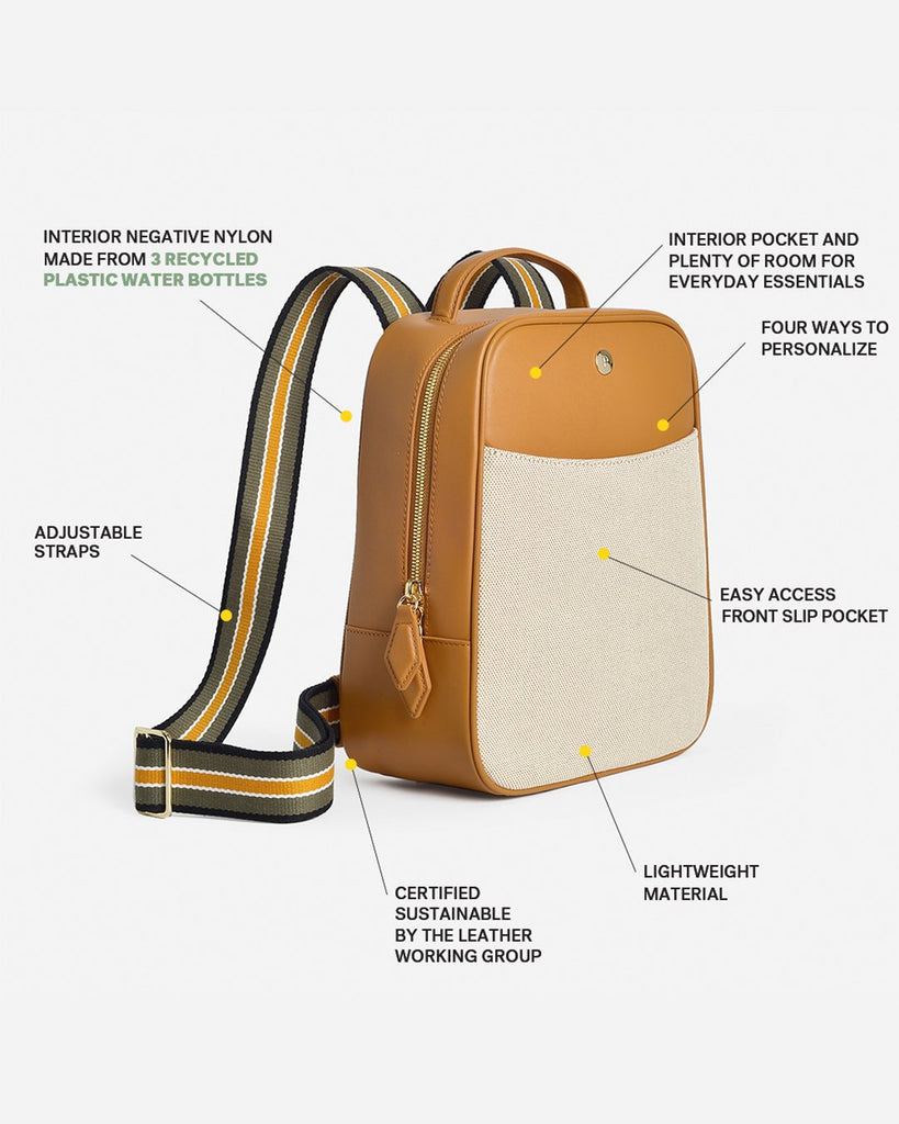 Haversack Satchel Bag - Made from Upcycled Materials - Sustainable