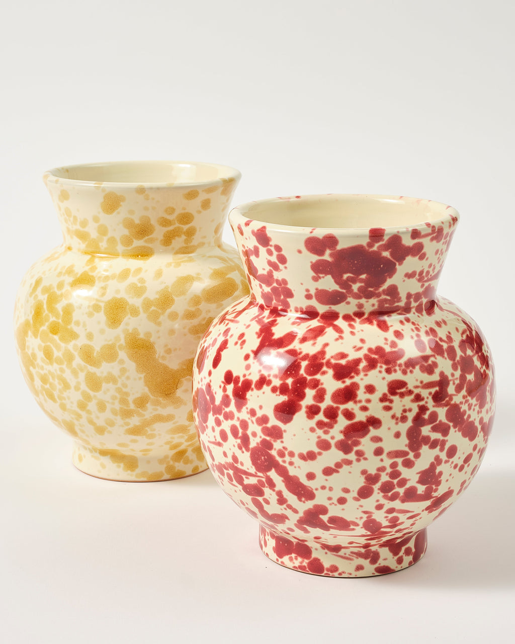 Speckled Vase in Burgundy