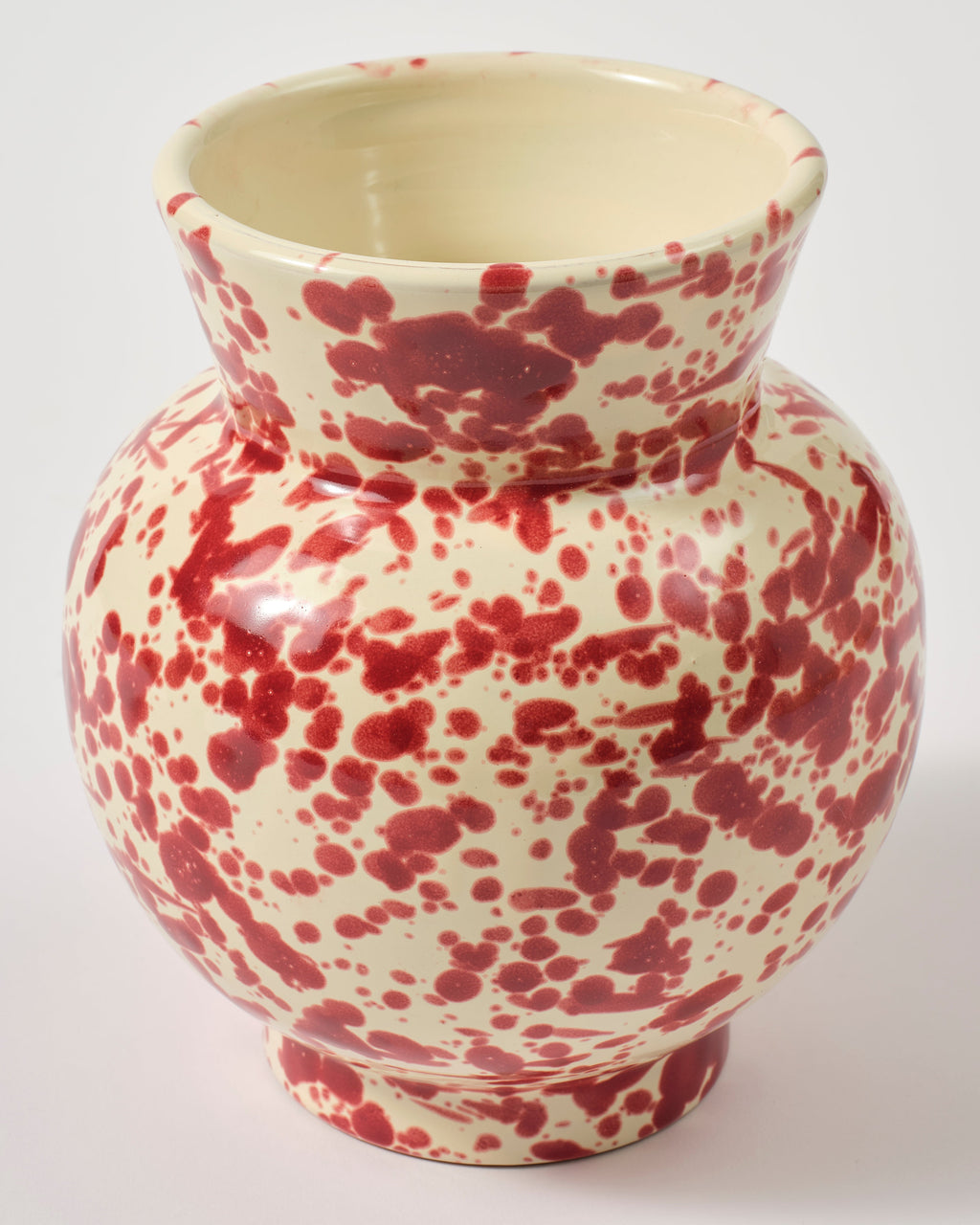 Speckled Vase in Burgundy