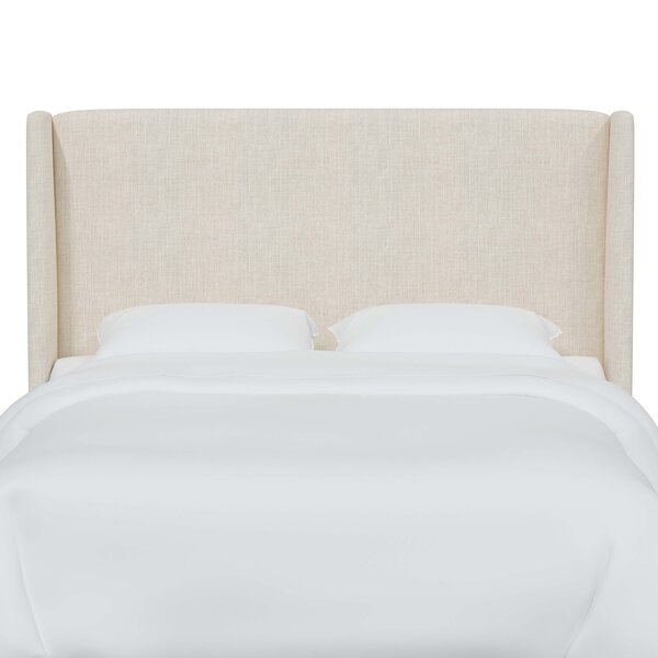 California King Calliope Upholstered Headboard in Linen Talc