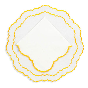 Camille Linen Placemats and Napkins, Set of 12