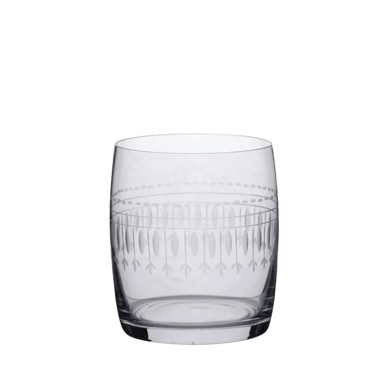 Single Crystal Carafe Glass with Ovals Design