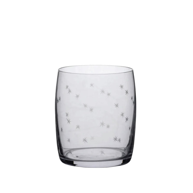 Carafe Glasses with Stars Design, Set of Four