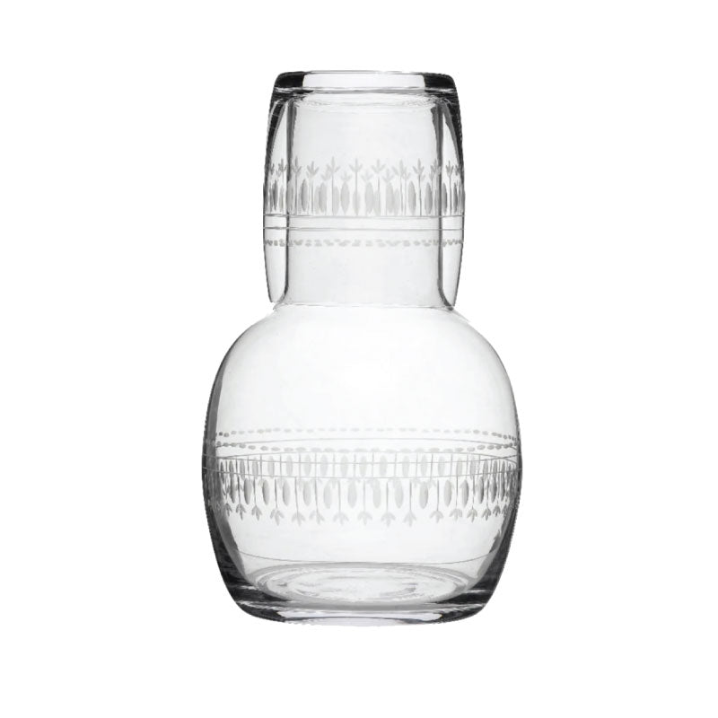 Crystal Carafe Set with Ovals Design