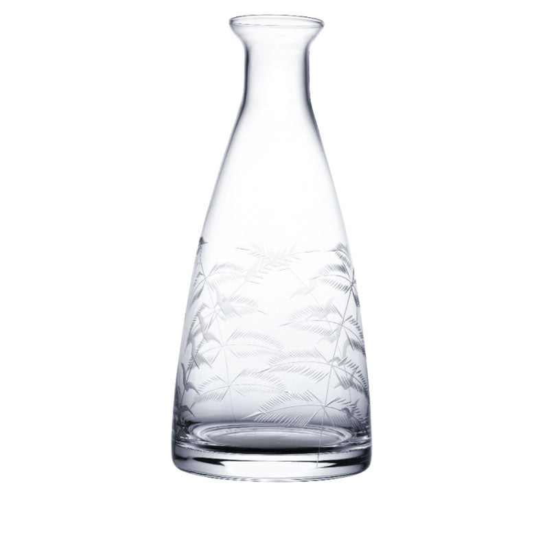 Crystal Table Carafe with Fern Design