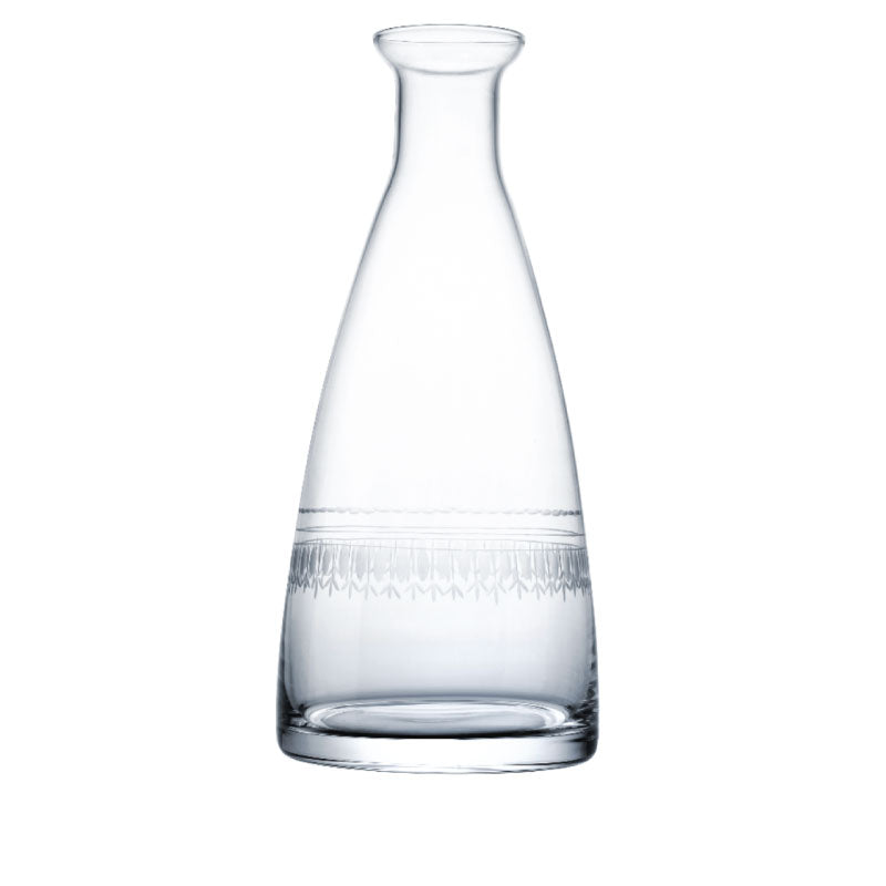 Crystal Table Carafe with Ovals Design