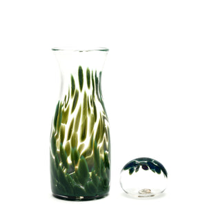 Forest Green Transparent Spotted Carafe