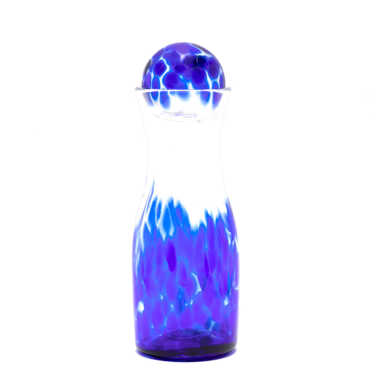 Royal Blue Transparent Spotted Carafe