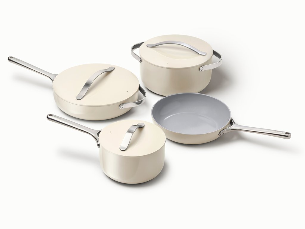 Caraway ceramic-coated cookware